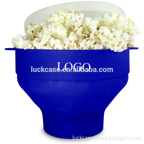 Luckcase Collapsible Silicone Microwave Hot Air Popcorn Popper Bowl